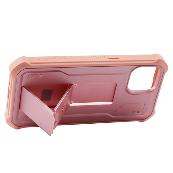 Armored case for iPhone 13 / 14, Dexnor Full Body, pink rose gold