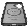 Spigen Enzo Aramid MagSafe case for iPhone 17, carbon black / silver