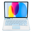 Case + keyboard iPad 10.9 2022 10 Gen, TouchPad Pen Slot, blue