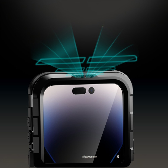 IP68 Waterproof Case for iPhone 15 Pro Max, SHELLBOX MagSafe, black