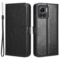Flip case for Motorola Edge 30 Ultra 5G, Crazy Horse Wallet, black