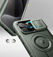 Armored case for iPhone 15 Pro Max, Dexnor CamProtect MagSafe, green (Two frames)
