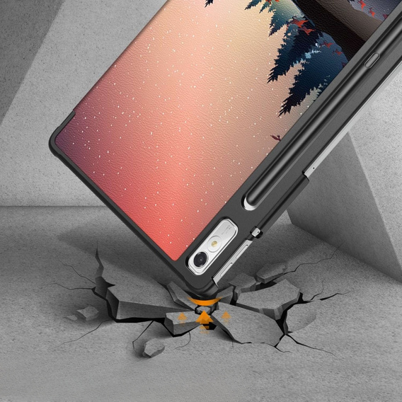 Case for Lenovo Tab P11 Pro Gen 2 2022, Smartcase Pen Slot, forest and lake
