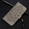 Flip case for Xiaomi Redmi Note 9s/ 9 Pro, Mandala Flower, grey