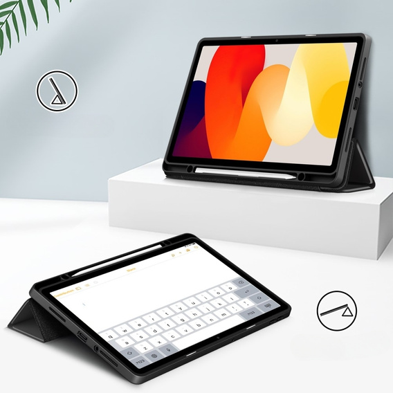 Case for Xiaomi Redmi Pad SE 11", Smartcase Hybrid, with stylus space, black
