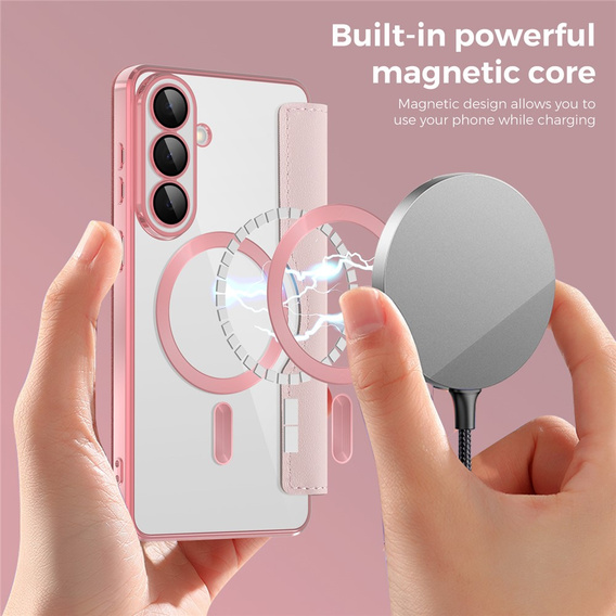 RFID Wallet MagSafe Flip Case with Camera Protection for Samsung Galaxy S26 Plus, Pink