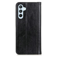 Case for Samsung Galaxy A26, Wallet Litchi Leather, black