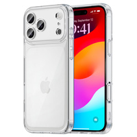 Silicone sleeve for iPhone 17 Pro Max, with hard back, transparent
