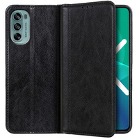 Flip case for Motorola Moto G62 5G, Split Leather, black