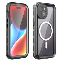 IP68 Waterproof Case for iPhone 15, SHELLBOX MagSafe, black