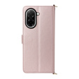 Crossbody Leather Wallet flip case for Xiaomi Redmi A5, pink