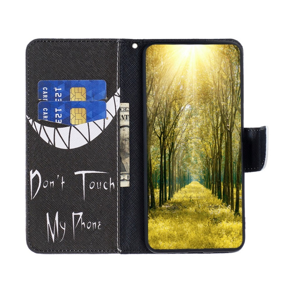 Flip case for Motorola Edge 40 Neo, Wallet, Don't Touch My Phone, black