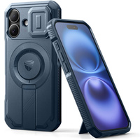 Armored case for iPhone 16, Dexnor CamProtect MagSafe, blue