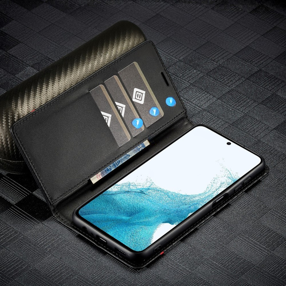 Flap case for Samsung Galaxy A36, Carbon LC.IMEEKE, black