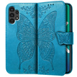 Flip case for Samsung Galaxy A13 4G, Butterfly, blue