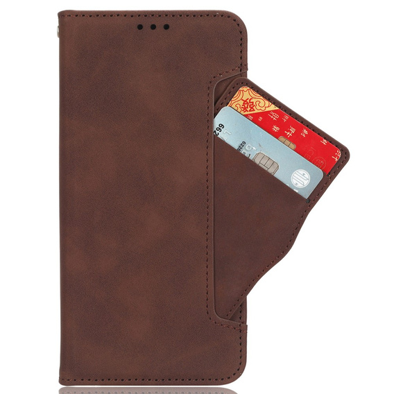 Flip case for Realme 12, Card Slot, brown