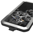 Love Mei Case for Samsung Galaxy S21 FE, armored with glass, silver