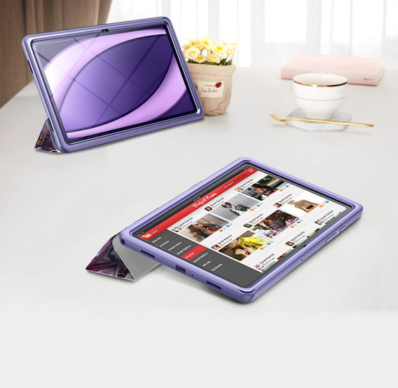 Case for Samsung Galaxy Tab A7, Suritch Full Body Basic Marble, purple