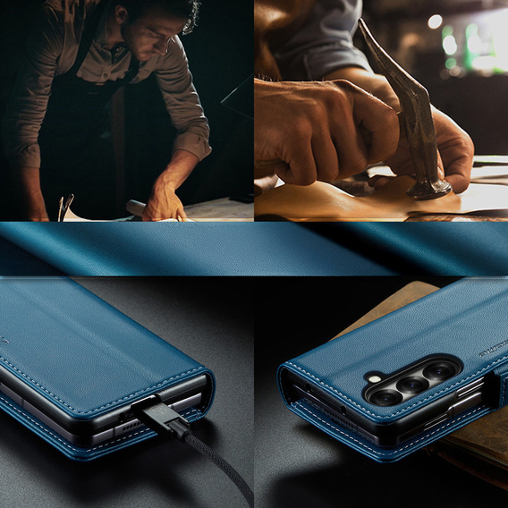CASEME Litchi Wallet flip case for Samsung Galaxy Z Fold7 5G