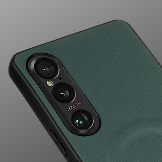 Case for Sony Xperia 1 VI, Leather Hybrid MagSafe, green