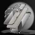 Case for iPhone 15 Pro, Privacy Dual Glass, for MagSafe, silver