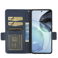 Flip case for Motorola Moto G72, Wallet Thin Magnet, dark blue