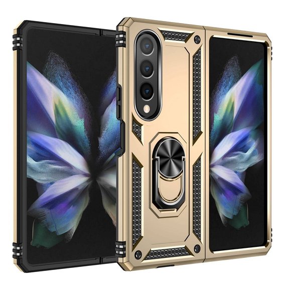 Armor Case for Samsung Galaxy Z Fold 4 5G, Nox Case Ring, gold