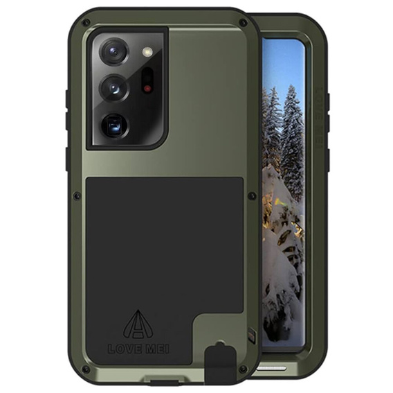 Love Mei Case for Samsung Galaxy Note 20 Ultra, armored without glass, green