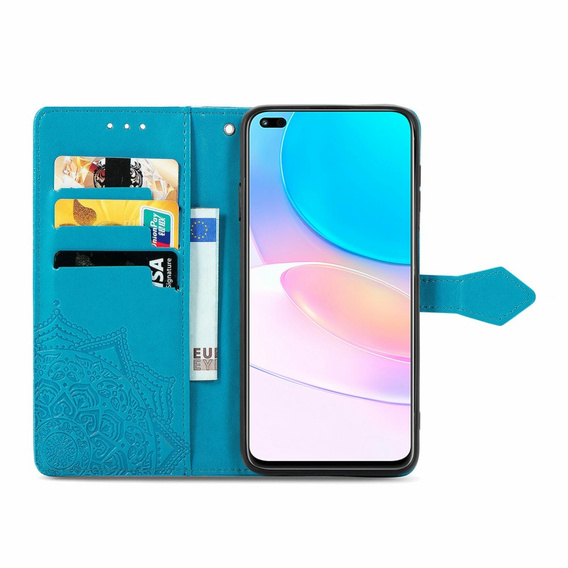 Flip case for Huawei nova 8i, Mandala, blue