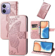 Flip case for Oppo A40 / Oppo A40m, Butterfly, pink rose gold