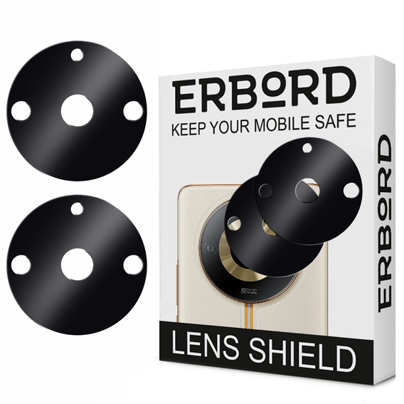 2x ERBORD tempered glass for camera to Realme 11 Pro 5G / Pro + 5G, black
