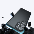 Case for Samsung Galaxy S24 Ultra, Fusion Hybrid, with camera protection, transparent / black