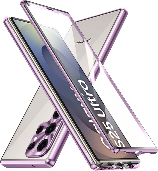 Case for Samsung Galaxy S25 Ultra, Magnetic Dual Glass, purple