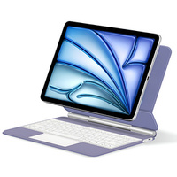 Keyboard Case for iPad Air 11" 2024, Magnetic Keyboard Touchpad, purple