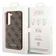 GUESS Case for Samsung Galaxy A55, 4G Charms Collection Hardcase, brown
