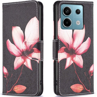 Flip case for Xiaomi Redmi Note 13 Pro 5G, Wallet, Lotus black