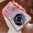 Case for Realme 11 Pro 5G / Pro+ 5G, Glitter Flower, pink rose gold
