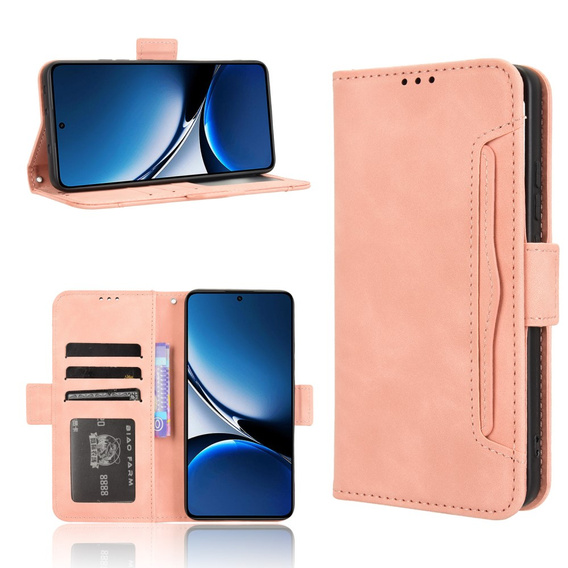 Flip case for Xiaomi Poco X7 Pro 5G, Card Slot, pink