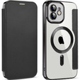 Flip case for iPhone 12, RFID Wallet MagSafe CamShield, black