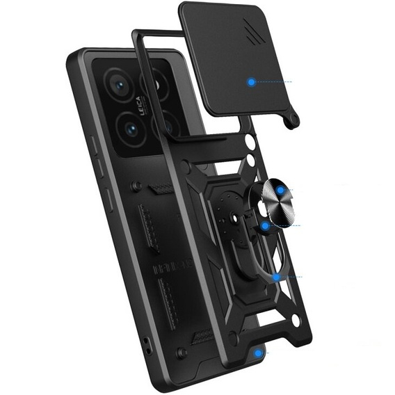 Case for Xiaomi 14T, CamShield Slide, black