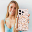 Magnetic case with floral laser pattern for iPhone 16 Pro
