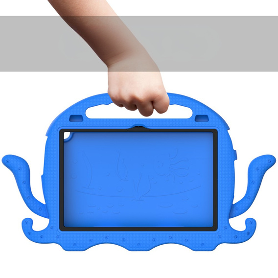 Children's case for Lenovo Tab M10 10.1 Gen 3, with handle, octopus, blue
