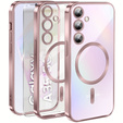 Case for Samsung Galaxy A35 5G, Electro MagSafe, pink + Screen Glass