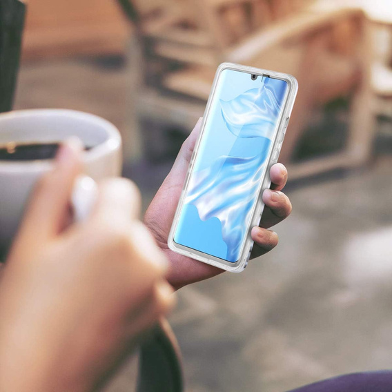 Case for Huawei P30 Pro, Suritch Full Body Marble, white