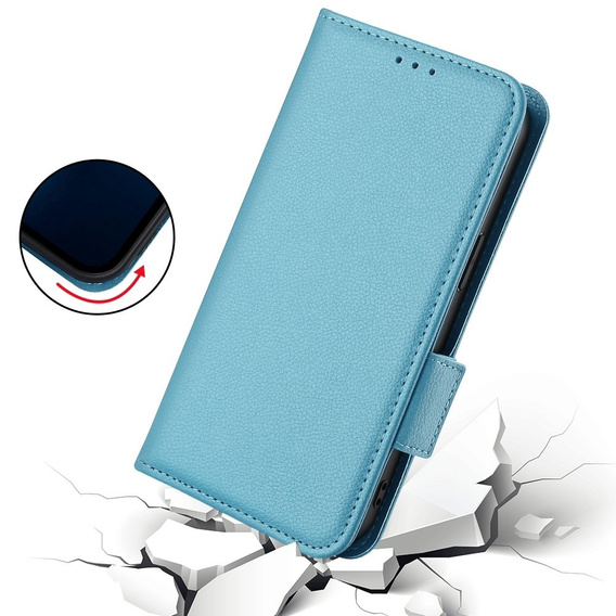 Flip case for Xiaomi Redmi Note 12 5G / POCO X5 5G, Wallet Litchi Magnet, blue