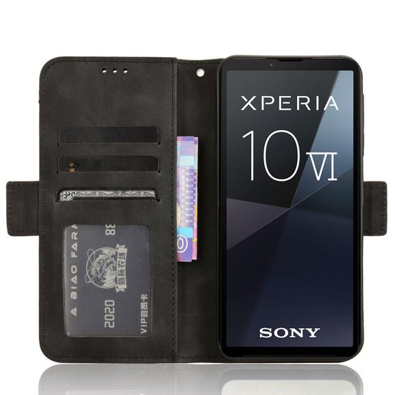 Flip case for Sony Xperia 10 VI, Card Slot, black
