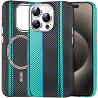 MagSafe's iPhone 15 Pro Max Case, Carbon Fiber, black / blue