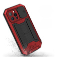 Case for iPhone 13 Pro Max, R-JUST CamShield Slide, armoured, red  / black