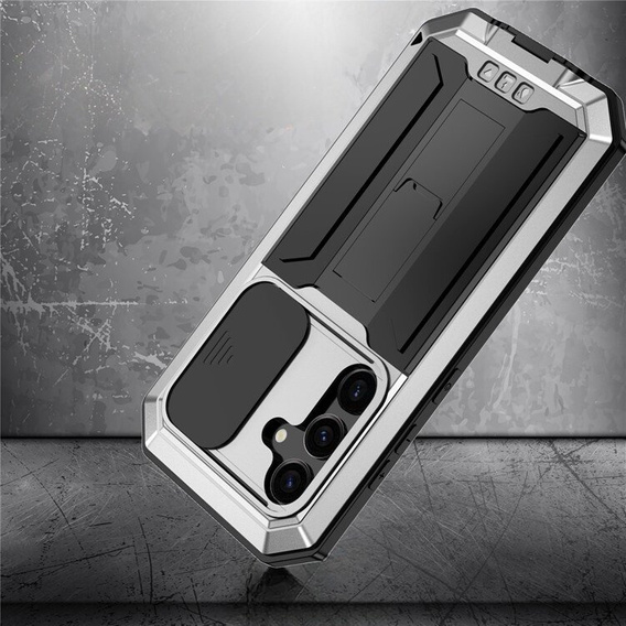 Armored case for Samsung Galaxy S24, R-JUST, silver