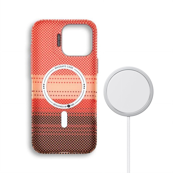 Case for iPhone 14 Pro, Frame Kickstand, for MagSafe, Sunset Orange